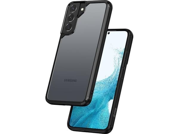 Crong Crong Hybrid Clear Cover - Protective Case for Samsung Galaxy S22 + (Black)