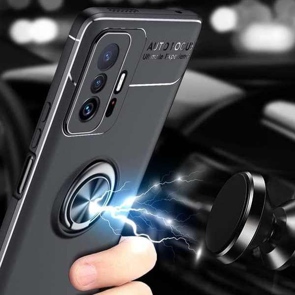 Xiaomi 11T / 11T Pro skal med Finger Ring och inbyggd plåt