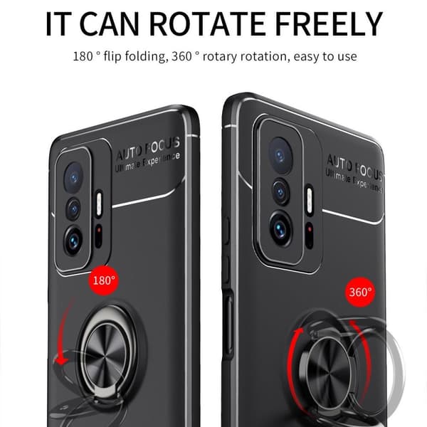 Xiaomi 11T / 11T Pro skal med Finger Ring och inbyggd plåt