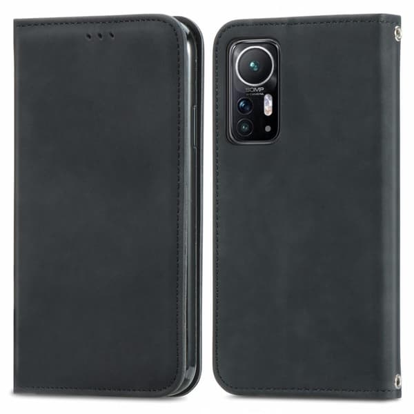Vintage Xiaomi 12 Lommebok-deksel - Svart