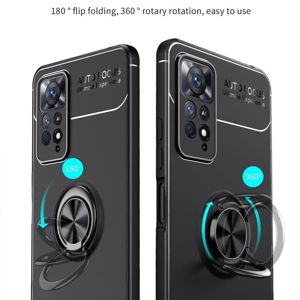 Xiaomi Redmi Note 11 Pro skal med Finger Ring och inbyggd plåt