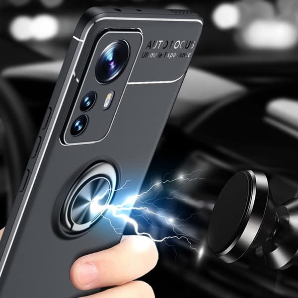 Xiaomi 12 Pro Fingerring Kickstand (indbygget metalplade) Taske