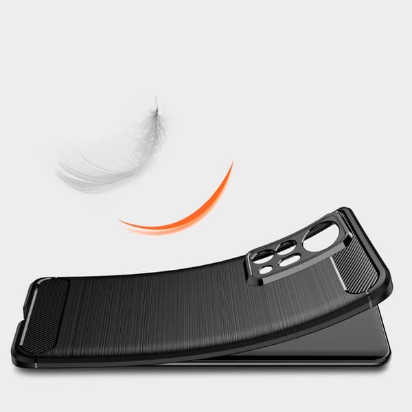 Xiaomi 12 Pro Hiilikuiturakenteinen TPU-kotelo - musta