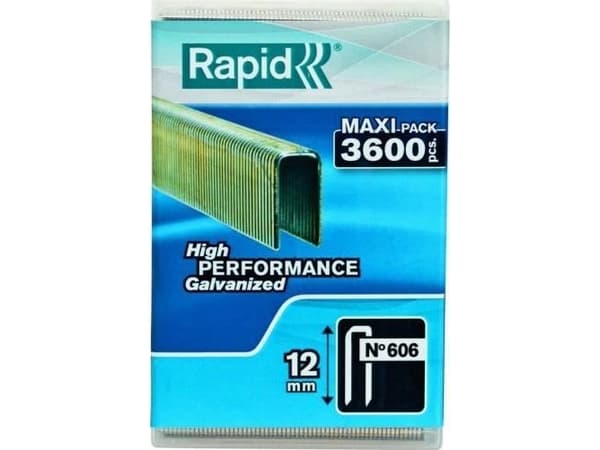 Kabės "Rapid" 606/12, 3600 vnt. plast.p.