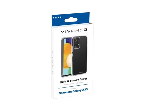 Vivanco Safe and Steady, Etui, Samsung, Galaxy A33, 16,3 cm (6.4"), Gjennomsiktig