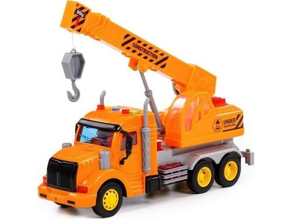 Polesie 86617 "Profi" bilkran med driv, oransje, lys, lyd i boks