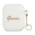 Miniatyrbild 1 av 3: Guess Silicone Heart Charm Collection Skal Airpods - Vit