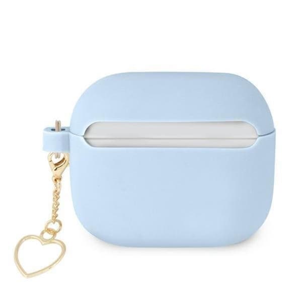 Guess Silicone Heart Charm Collection Skal Airpods 3 - Blå
