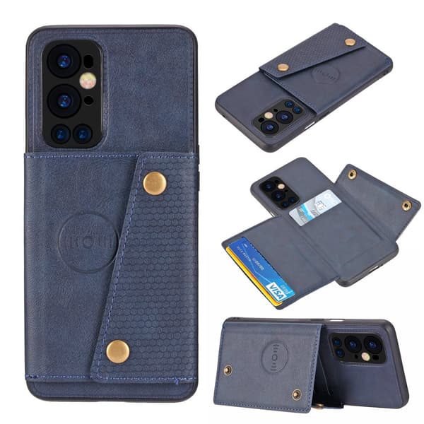 OnePlus 9 Pro - Praktiskt Stilsäkert Skal med Korthållare