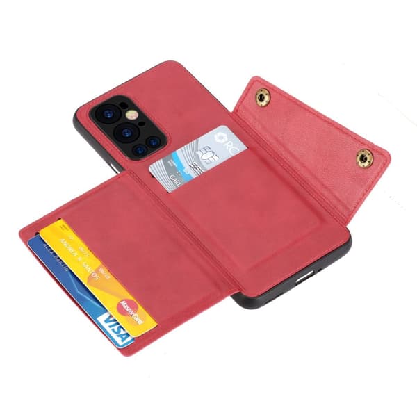 OnePlus 9 Pro - Praktiskt Stilsäkert Skal med Korthållare