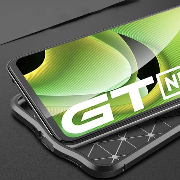 Realme GT Neo2 Litchi Texture Drop Protection Soft Flexible TPU Phone Cover