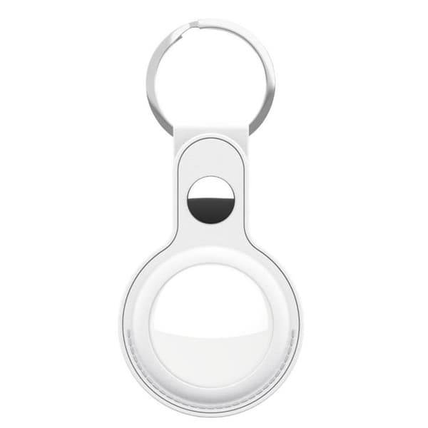 Keybudz 2-pack Nyckelring i Läder För AirTag - Vit