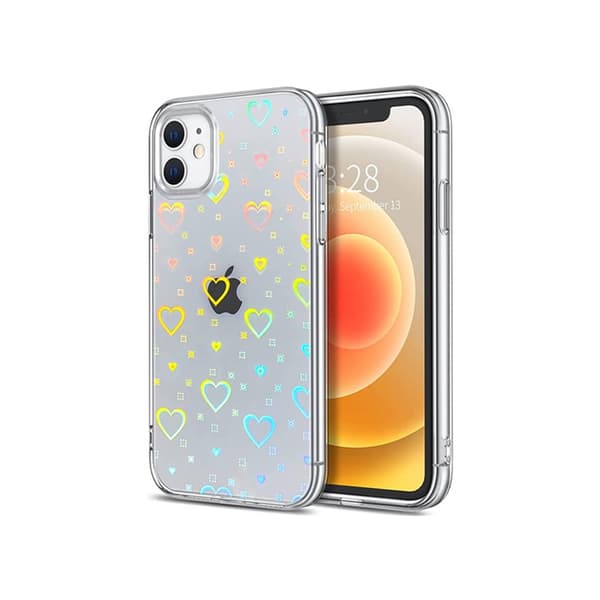 IPHONE 13 Pro Skal Luminous Hearts genomskinligt