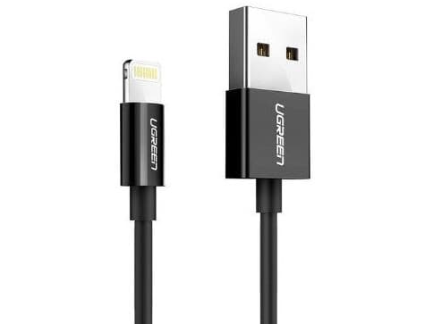 Ugreen 80823 US155, Musta, USB A, Lightning, 2 m, Uros, Uros