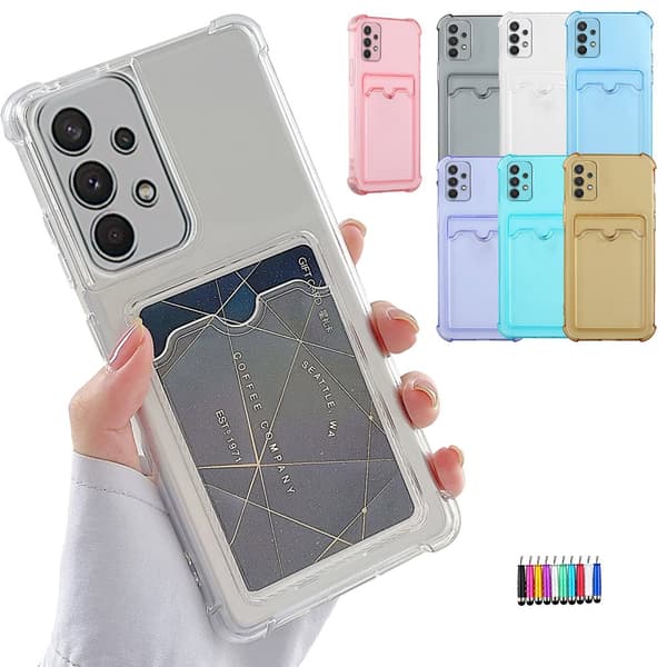 Samsung Galaxy A32 5G - Skal / Skydd / Kortfack Transparent
