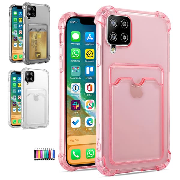 Samsung Galaxy A12 / A12 5G - Card Kuori / Suoja Pink