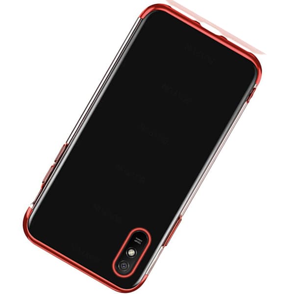 Xiaomi Redmi 9AT - Stilrent Skyddande Silikonskal Röd Röd
