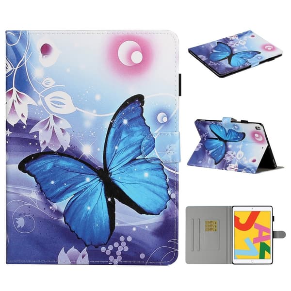 iPad 10.2 (2021/2020/2019) / Air 3 10.5 (2019) Fodral - Blå Butterfly
