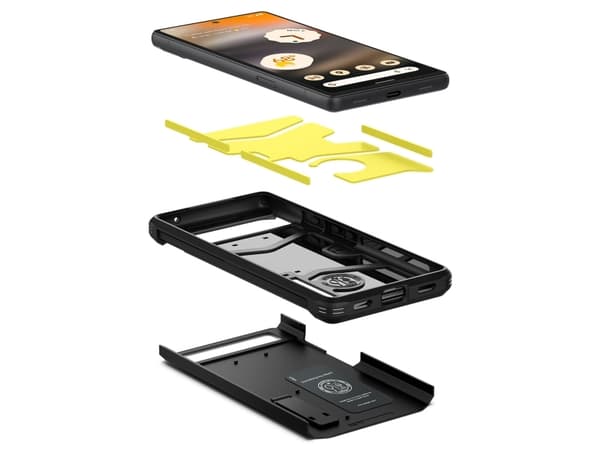 Spigen Tough Armor, Omslag, Google, Pixel 6a, 15,6 cm (6.13"), Svart