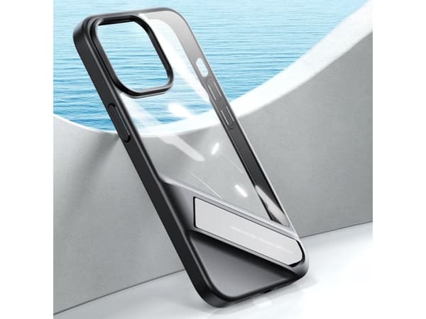Ugreen Ugreen Fusion Kickstand-deksel stivt deksel med gelramme og stativ for iPhone 13 Pro svart (90153)