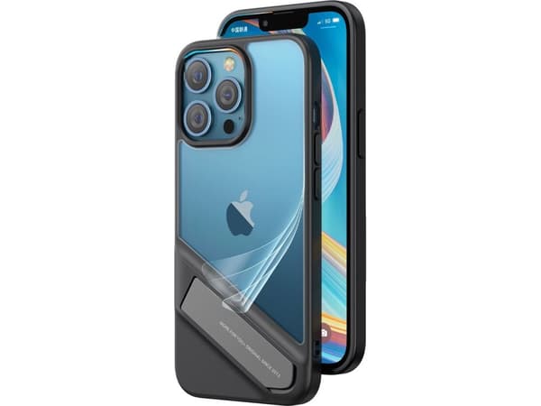 Ugreen Ugreen Fusion Kickstand-deksel stivt deksel med gelramme og stativ for iPhone 13 Pro svart (90153)