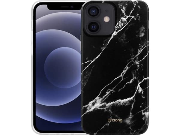 Crong Crong Marble Case etui na iPhone 12 Mini (czarny)