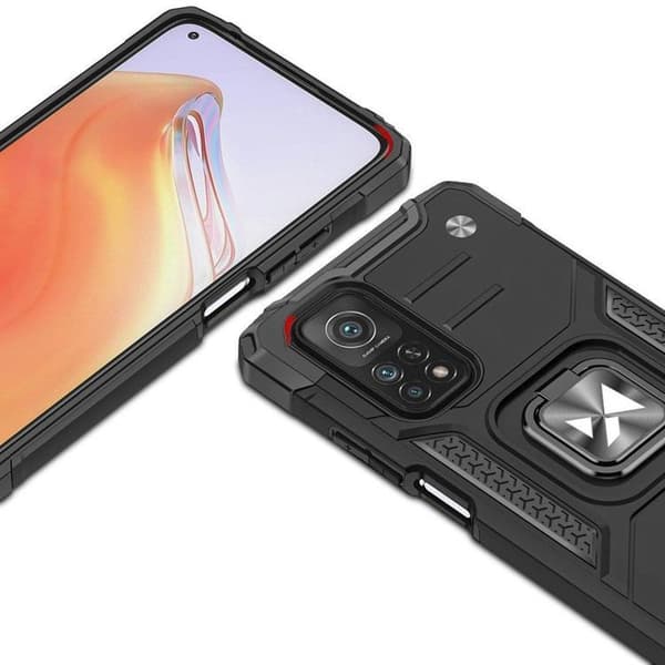 Wozinsky Xiaomi Redmi Note 11/11S/11T/Poco M4 Pro 5G Skal Ring Armor - Svart