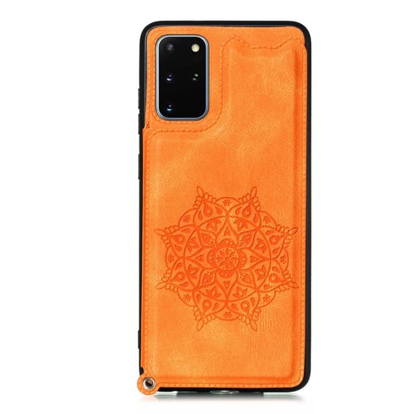 Smidigt Skal med Kortfack - Samsung Galaxy S20 FE Orange