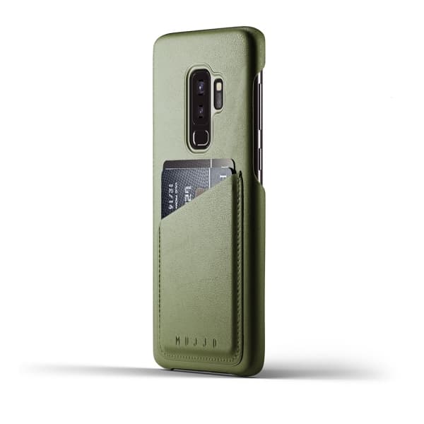 Mujjo CS-101-OL, Plånboksfodral, Samsung, Galaxy S9 Plus, 15,8 cm (6.2"), Oliv