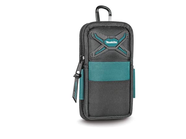Makita - Fodral XL-storlek för mobiltelefon - polyester - svart, blå - up to 7"