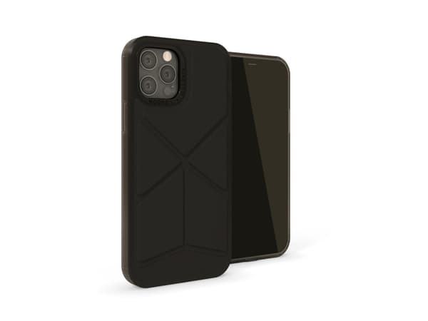 Dėklas Pipetto Origami Snap for iPhone 12/12 Pro - Juodas