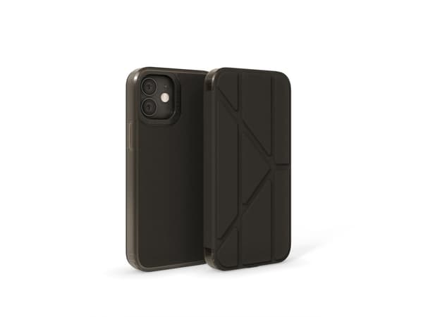 Dėklas Pipetto Origami Folio for iPhone 12 mini - Juodas