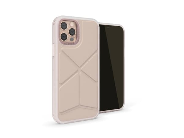 Pipetto Origami Snap-deksel til iPhone 12 Pro Max - Støvet rosa