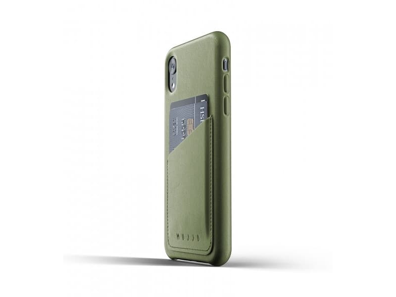Mujjo MUJJO Full Leather Wallet Case for iPhone XR - Olive