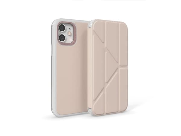 Pipetto Origami Folio-deksel til iPhone 12 Pro Max - Støvet rosa
