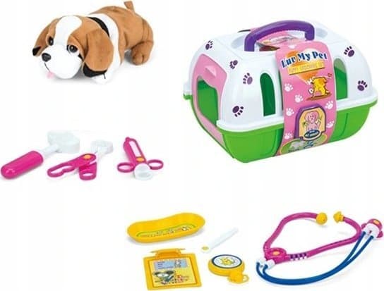 Omega Toys Doktor Hund i transportväska grön 32088