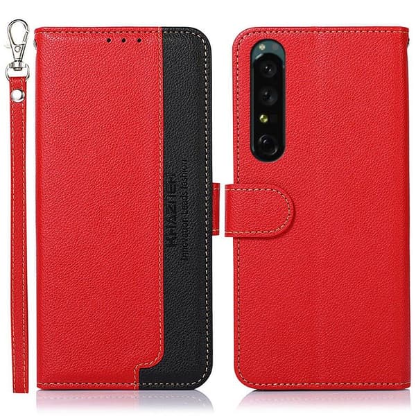 KHAZNEH Sony Xperia 1 IV Plånboksfodral Röd/Svart
