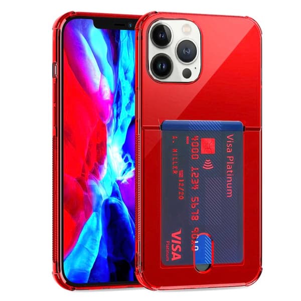 iPhone 13 Pro - Stilrent Skyddsskal med Korthållare FLOVEME