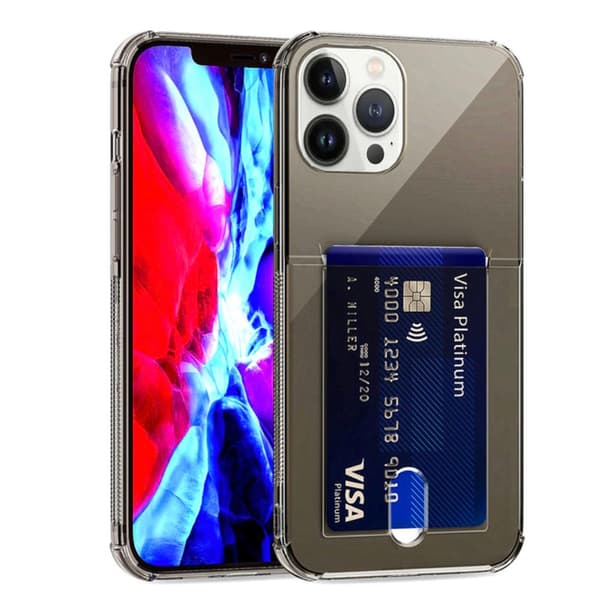 iPhone 13 Pro - Stilrent Skyddsskal med Korthållare FLOVEME