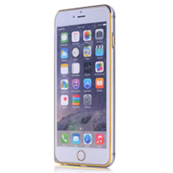 iPhone 6 Plus Bumper Skal i Aluminium - Grå/Guld