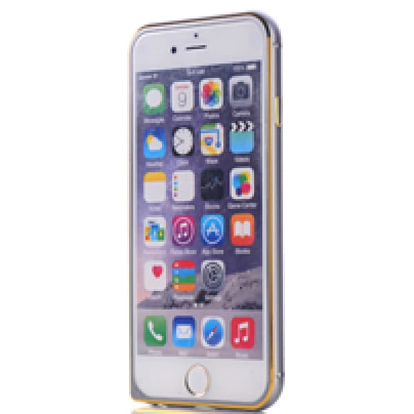 iPhone 6 Bumper Skal i Aluminium - Grå/Guld