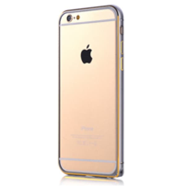 iPhone 6 Bumper Skal i Aluminium - Grå/Guld