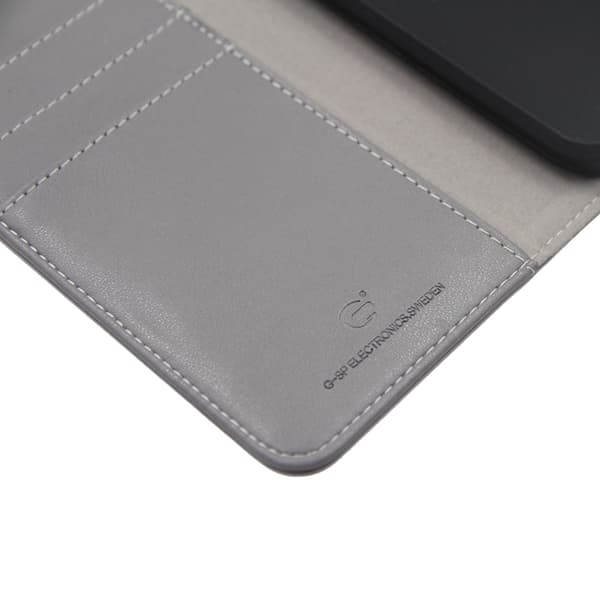 iPhone X/XS Plånboksfodral Läder med Stativ - Grå