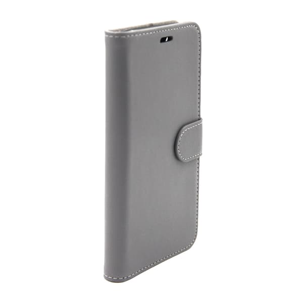 iPhone X/XS Plånboksfodral Läder med Stativ - Grå