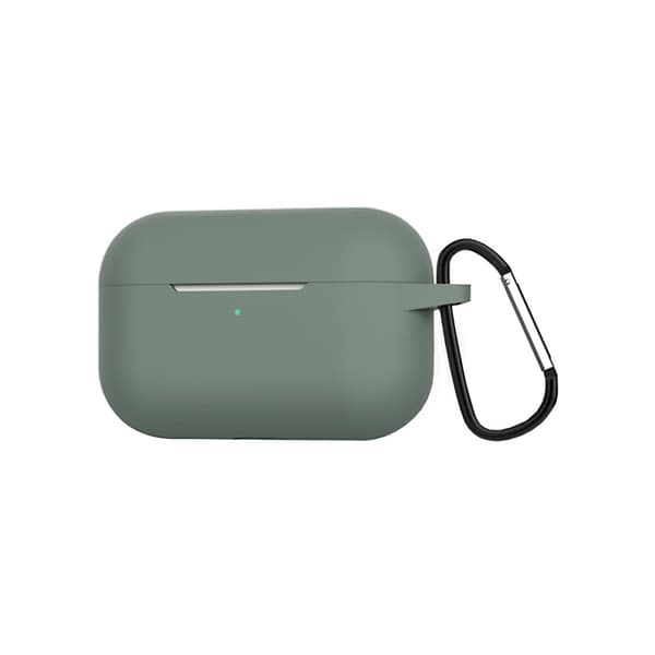 Silikonskal med Karbinhake Airpods Pro - Militärgrön