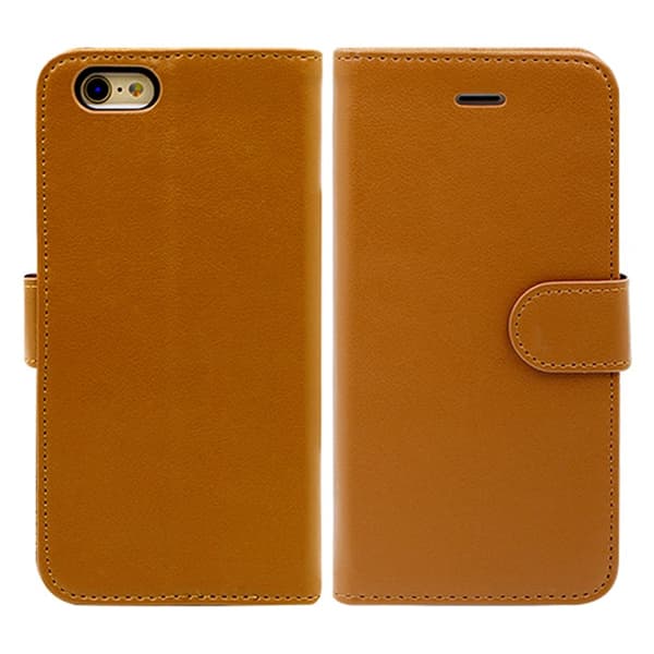 iPhone 6/6S Plånboksfodral Läder med Stativ - Brun