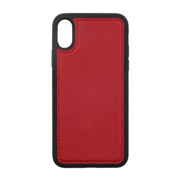 iPhone X/XS Plånboksfodral Magnet Läder med Stativ G-SP - Röd