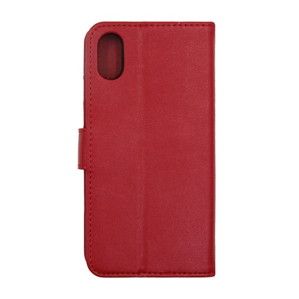 iPhone X/XS Plånboksfodral Magnet Läder med Stativ G-SP - Röd