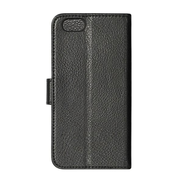 iPhone 6/6S Plånboksfodral Läder med Stativ - Svart