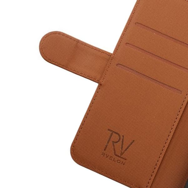 iPhone 13 Pro Max Plånboksfodral Magnet Rvelon - Guldbrun